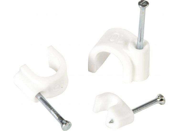 Securlec Cable Clips Round Pack 20