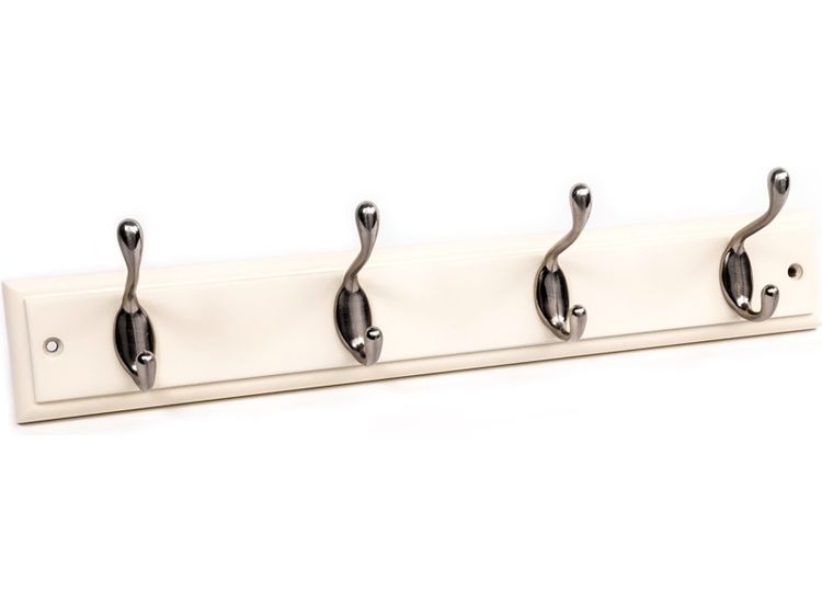 Headbourne Cream Board Satin Nickel Hook