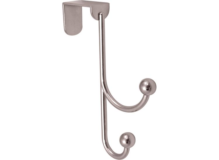 Headbourne HR3135C 2 Polished Chrome Ball Hooks Over The Door Hanger