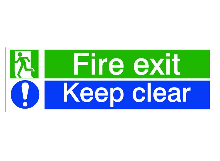 House Nameplate Co PVC30 Fire Exit Keep Clear