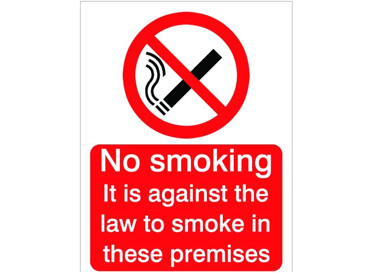 House Nameplate Co PVC35 Against The Law Smoking