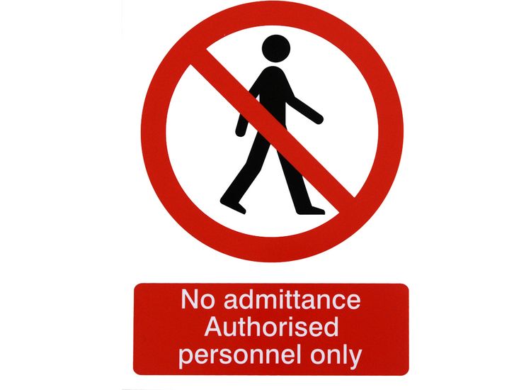 House Nameplate Co PVC65 No Admittance