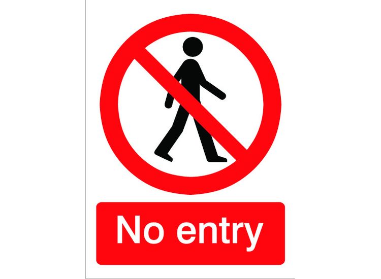 House Nameplate Co PVC67 No Entry