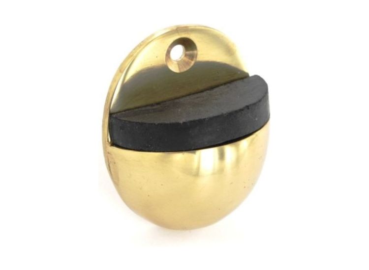 Securit S2570 Brass Oval Door Stop