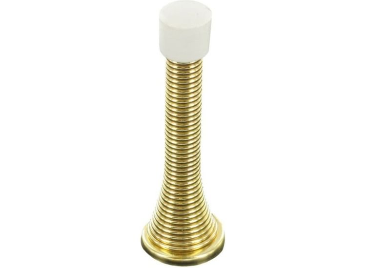 Securit S2571 Brass Plated Spring Door Stop
