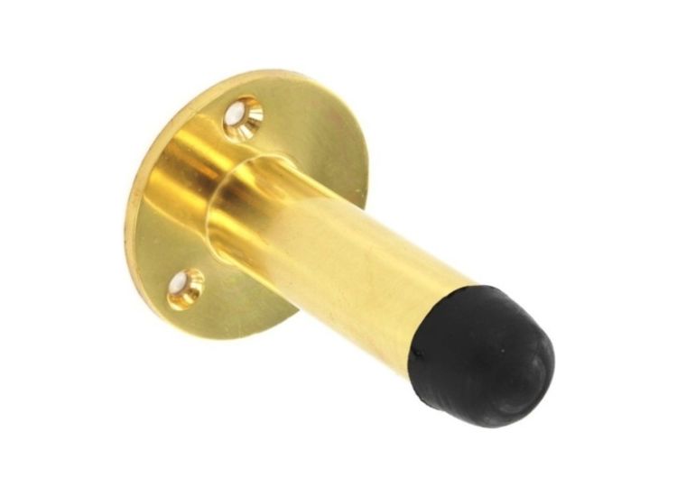 Securit S2573 Brass projecting door stop