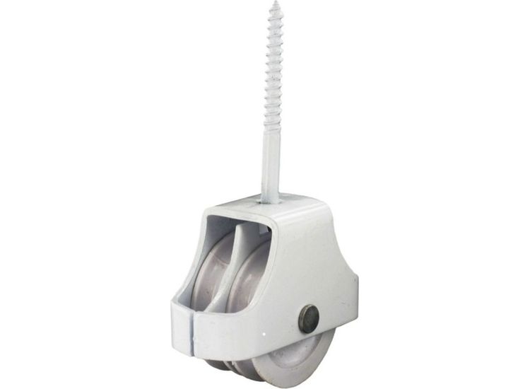 Securit S5202 Double Screw-In Pulley White