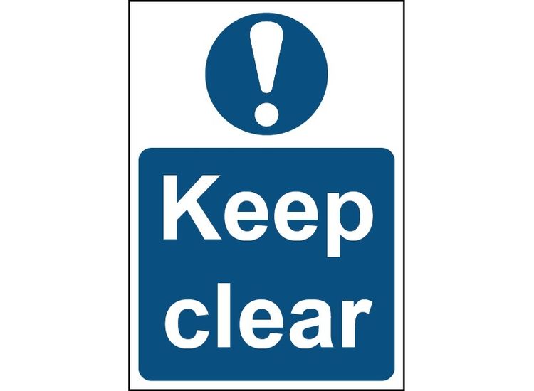 Securit SMT925 Smiths Smt925 Keep Clear Blue Sign 148mmx210mm