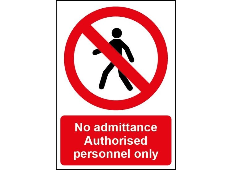 Securit SMT927 Smiths Smt927 No Admittance Sign 148mmx210mm