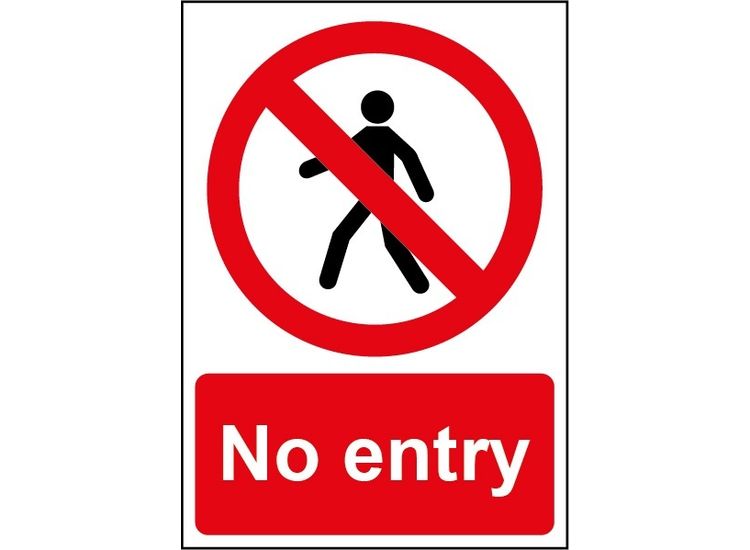 Securit SMT928 Smiths Smt928 No Entry Sign 148mmx210mm