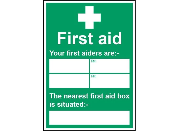Securit SMT932 Smiths Smt932 Your First Aiders Sign 148mmx210mm