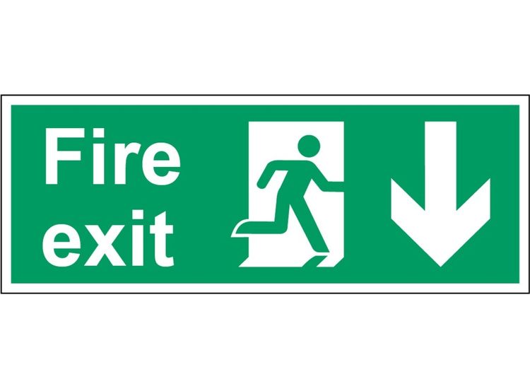 Securit SMT934 Smiths Smt934 Fire Exit Arrow Down 400mmx150mm
