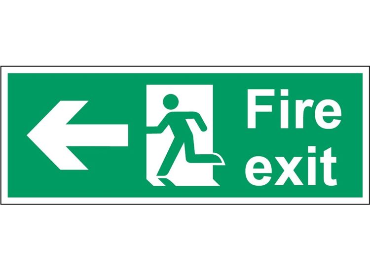 Securit SMT936 Smiths Smt936 Fire Exit Arrow Left 400mmx150mm
