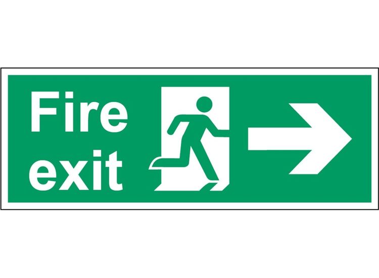 Securit SMT937 Smiths Smt937 Fire Exit Arrow Right 400mmx150mm