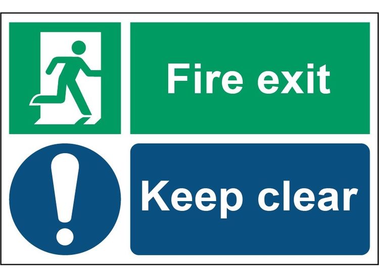 Securit SMT939 Smiths Smt939 Fire Exit Keep Clear Sign 200x300mm