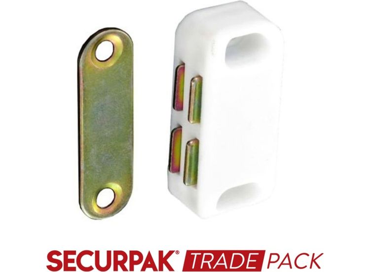 Securpak Trade Pack T10050 Magnetic Catch White 38mm