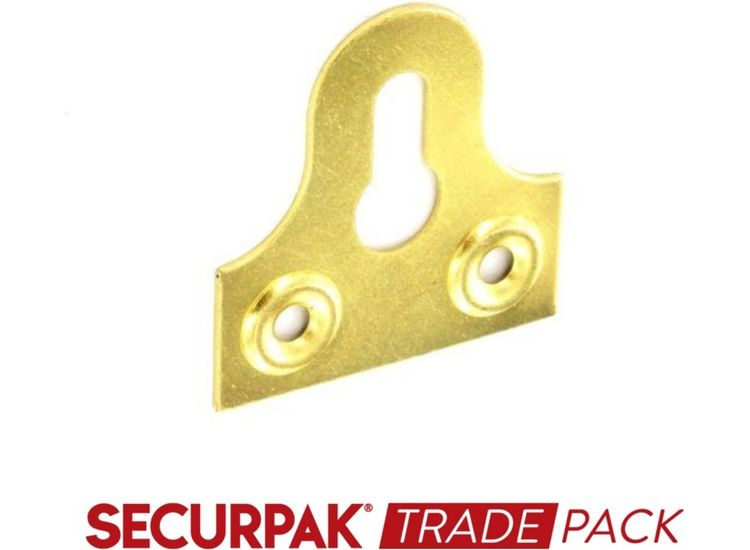 Securpak Trade Pack T10088 Glass Plate Slotted Brass Plated 32mm