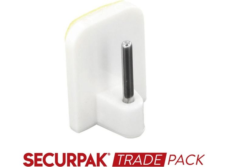 Securpak Trade Pack T10150 Self Adhsv Curtain Rod Hook White