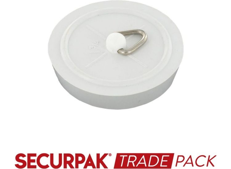 Securpak Trade Pack T10215 Bath Plug White 45mm