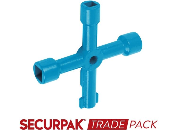 Securpak Trade Pack T10237 4 Way Utility Key Plastic