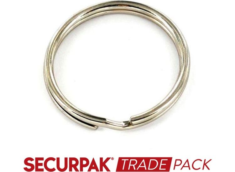 Securpak Trade Pack T10252 Steel Split Ring Zinc Plated 38mm