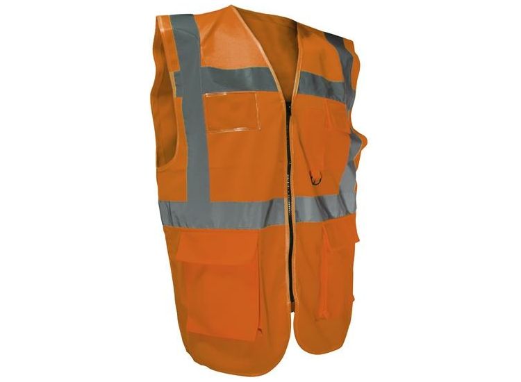 Scan Hi-Vis Utility Orange Waistcoat