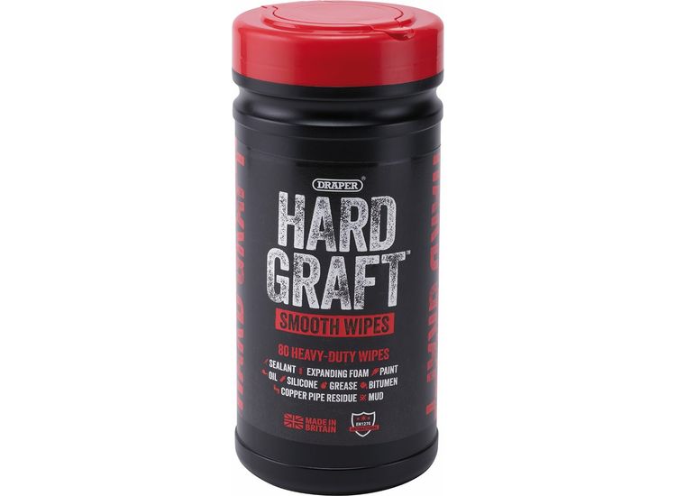 Draper 12434 Draper Hard Graft Multipurpose Smooth Wipes (Tub of 80)
