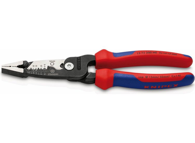 Draper 13191 KNIPEX 13 72 200 ME Wire Stripper metric version with multi-component grips black atramentized 200mm