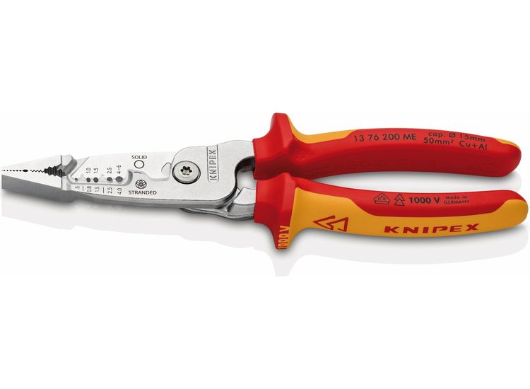 Draper 13192 KNIPEX 13 76 200 ME Wire Stripper metric version insulated with multi-component grips, VDE-tested chrome-plated 200mm