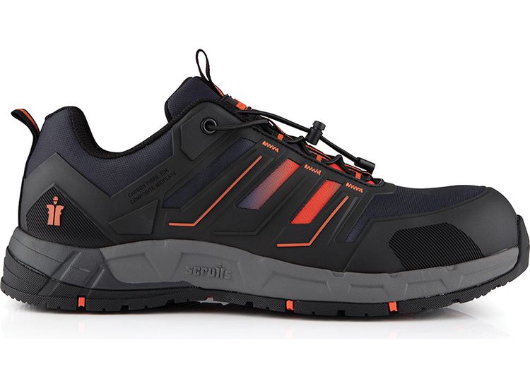 Scruffs Air Safety Trainer Black/Orange