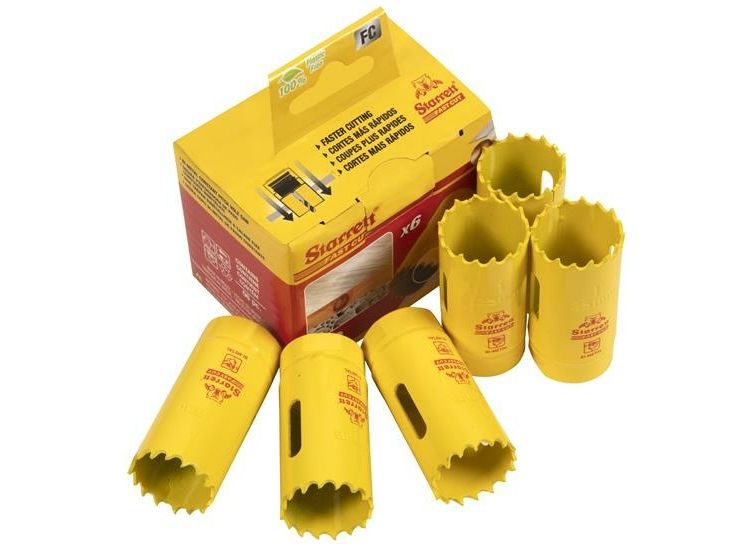 Starrett FCH0100-6 Fast Cut Bi-Metal Holesaw 25mm Bulk Pack of 6