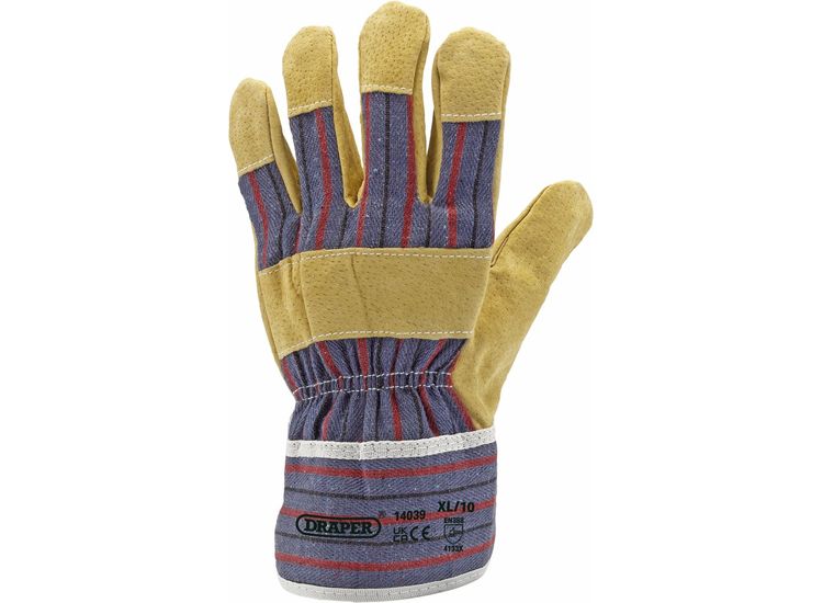 Draper 14039 Rigger Gloves, Size XL/10 (Pair)
