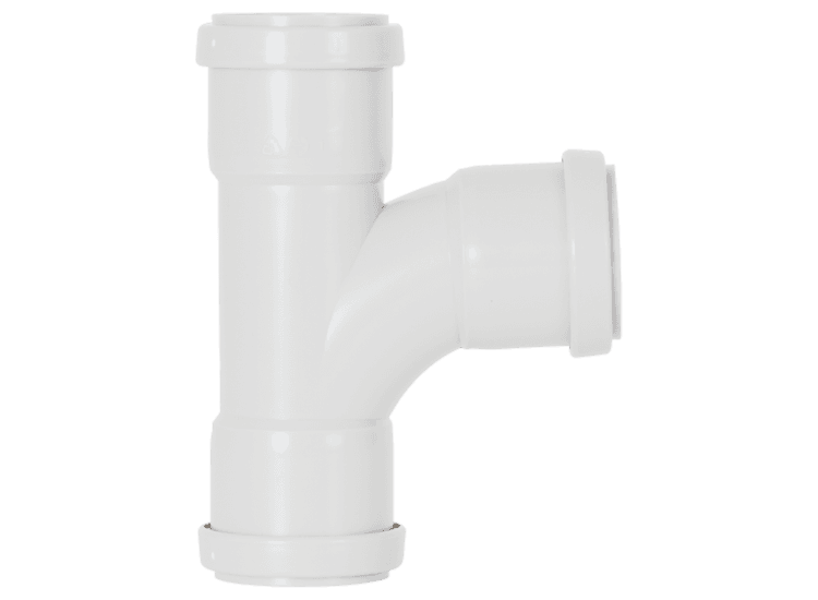 Davant EP14W Push Fit Swept Tee 91 1/4 Degrees Wht