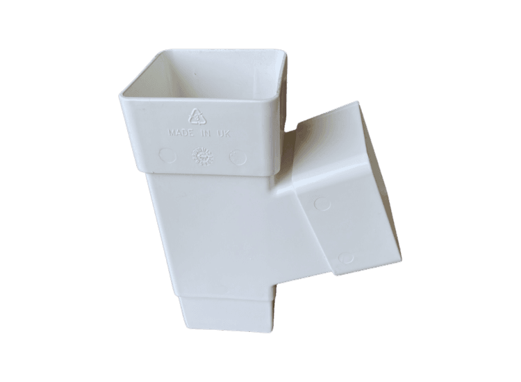 Kayflow RWSBRW Rainwater 112.5 Degree SquareBranch White