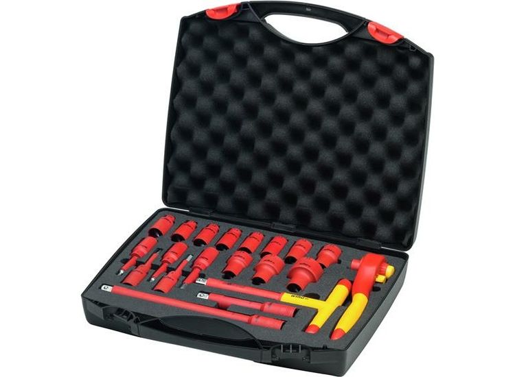 Wiha Insulated 1/2in Ratchet Wrench Set, 21 Piece (inc. Case)