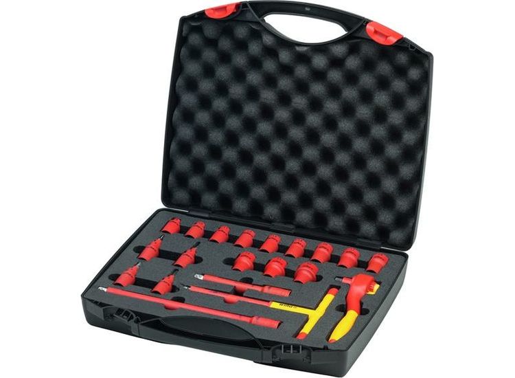 Wiha Insulated 3/8in Ratchet Wrench Set, 21 Piece (inc. Case)