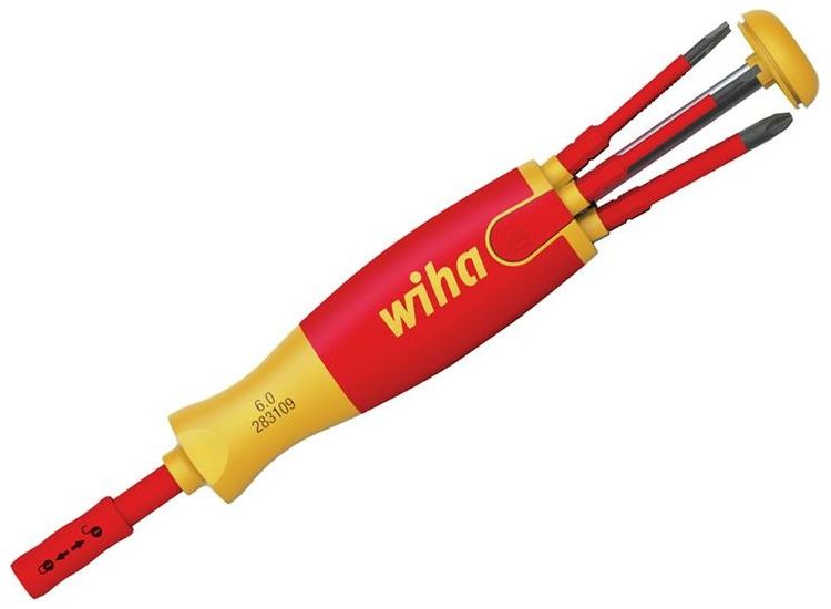 Wiha LiftUp electric Bit Magazine SL/PH Screwdriver Set, 6 Piece