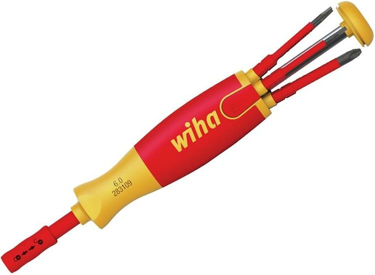 Wiha LiftUp electric Bit Magazine SL/PZ/PZS Screwdriver Set, 6 Piece