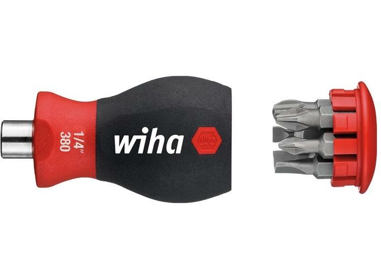 Wiha Magnetic SoftFinish® Stubby Screwdriver with Bit Magazine (SL, PH)