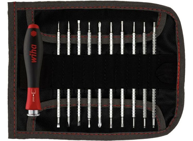 Wiha SYSTEM 4 SoftFinish® Interchangeable Screwdriver Set, 12 Piece