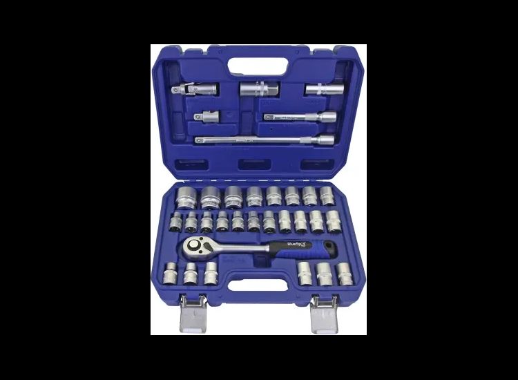 BlueSpot Tools 1/2in Hex &amp; 12 Point Socket Set, 32 Piece