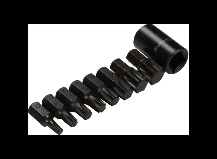 BlueSpot Tools 1/2in Impact TORX Bit Set, 9 Piece