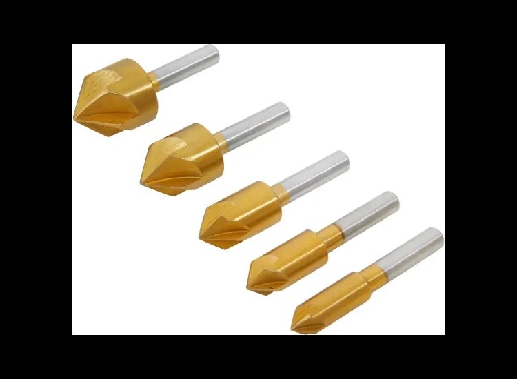 BlueSpot Tools HSS Titanium Countersink Bit Set, 5 Piece