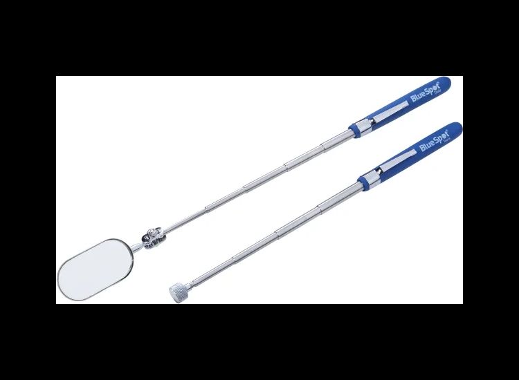 BlueSpot Tools Inspection Mirror and Pickup Tool Set, 2 Piece