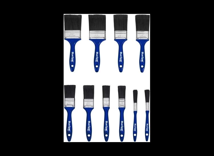 BlueSpot Tools Synthetic Workshop Paint Brush Set, 10 Piece
