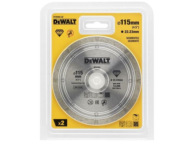 DEWALT Dry Diamond Blade 115mm (2 Pack)