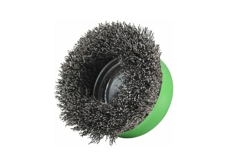 Faithfull X-LOCK Wire Cup Brush 75mm M14x2, 0.30mm Stainless Steel Wire