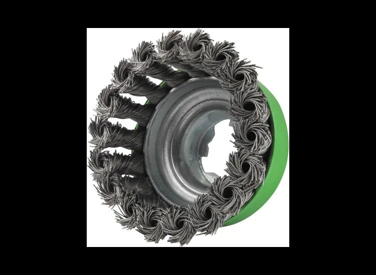 Faithfull X-LOCK Wire Cup Brush Twist Knot 75mm M14x2, 0.50mm Stainless Steel Wire