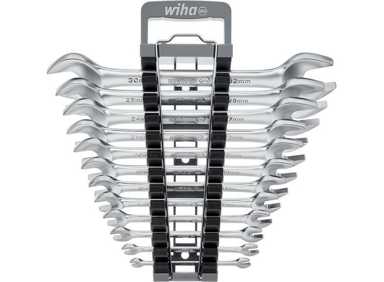 Wiha Double Open-End Spanner Set, 12 Piece
