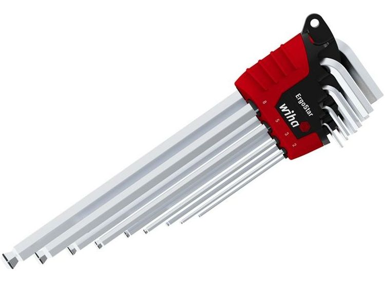 Wiha ErgoStar MagicRing® Hex Ball End L-key Set, 9 Piece